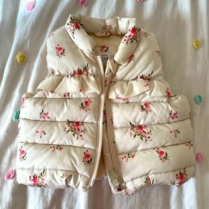 BabyGap floral puffer vest